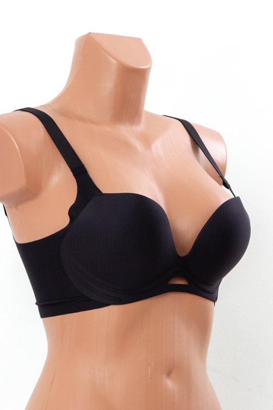 Бюстгальтер в рубчик на широких бретелях (Чашка С)